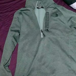 North Face zip collar sweat shirt